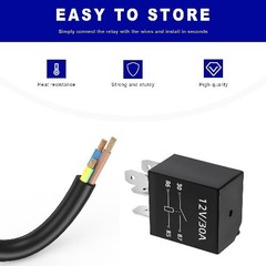 4 PCS 30A Starter Relay, 5 Pin 12 V Multi-Purpose Relays, 4Pin, 2PCS