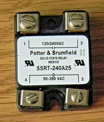 P&B Potter & Brumfield SSRT-240A25 Solid State Relay 25A 90-280VAC Triac Output
