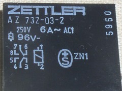 1 NEW ZETTLER AZ732-03-2 POWER RELAY 96V DC HV COIL DPDT 6A 250V AC 30V DC USA
