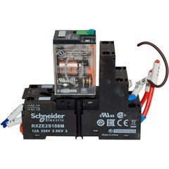 Schneider Electric RXZE2S108M Socket & RXM2AB2BD Relay 24VDC 12A 2C/O