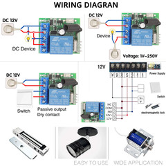 3Pcs Relay Receivers with 2 Transmitters 433Mhz Wireless Remote Control Switch R