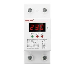 Relay Control Over Under Voltage Protector Single Display Adjustable 220V 63A 40