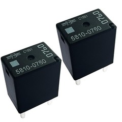 2Pcs 5810-0760 Automotive Relay, 12VDC, 4-Pin, 35A, Easy Install, SPST, Micro