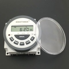 120V Timer Switch 12/24hr Format 7 Days Relay Waterproof Cover Output 110V/120V