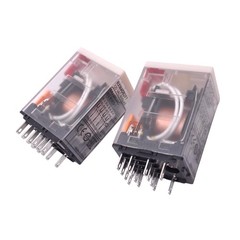 Lot of 2 Schneider RXM4GB2F7 Relays, 4PDT 14-Pin, 250VAC 3A Max, 120VAC Coil