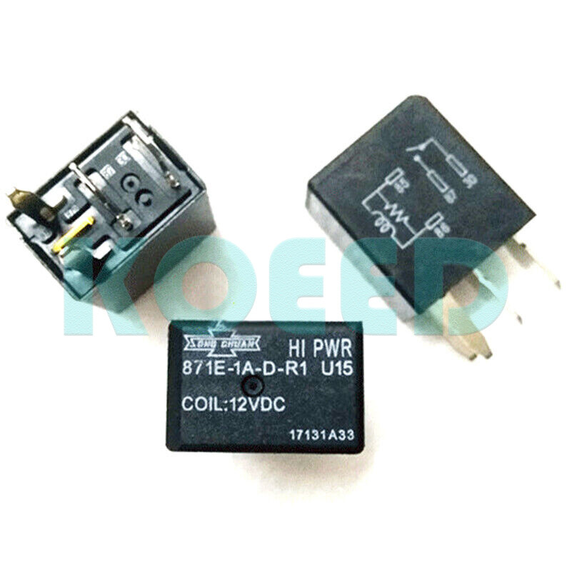 10PCS Automotive Car Power Relay 4Pins 871E-1A-D-R1 U15 12VDC