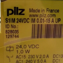 Pilz 828035 Current Monitoring Relay, 1NO Contact, 0.01-15A, 24VDC, DIN Rail