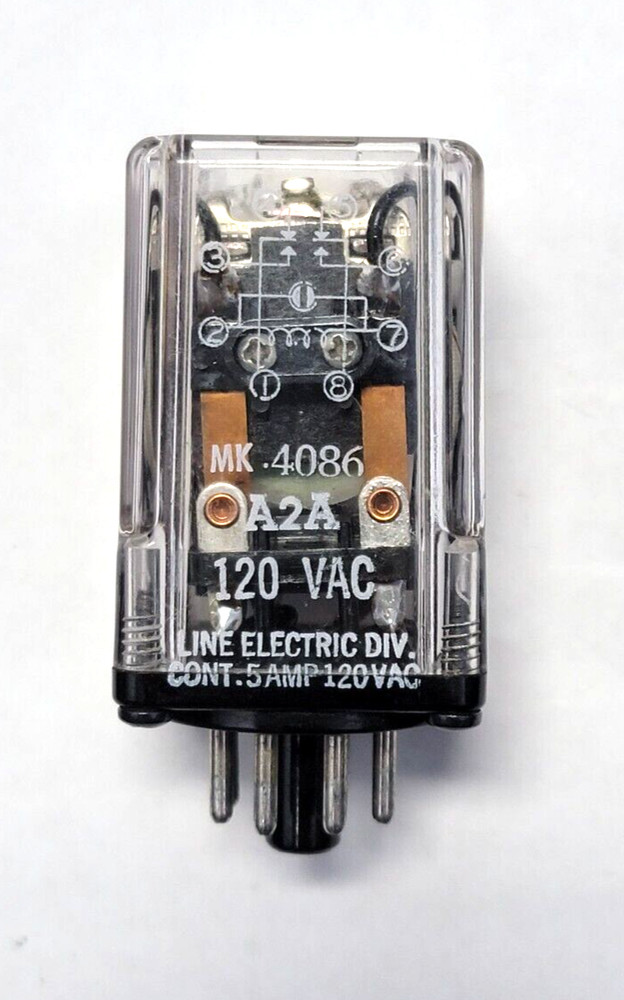 Line Electric A2A MK4086 Relay 120VAC 8 Pin