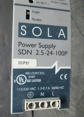 SOLA POWER SUPPLY 2.5-24-100P 115/230 VAC 1.3-0.7 AMP 50/60 HZ **WARRANTY**