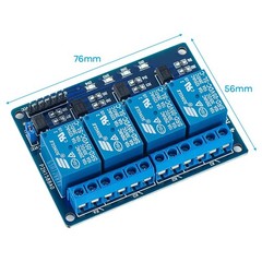 4-Pack 4 Channel DC 5V Relay Module with Optocoupler for Arduino & Raspberry Pi