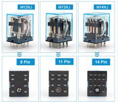 US Stock 2Pcs TPDT MY3NJ MY3N-J HH53PL JZX-22F 24V DC Coil Power Relay 5A CE UL