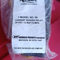 Aprilaire Model No. 50 Current Sensing Relay 24VAC 12W Humidifier Part