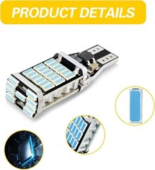 4 PCS 921 LED Reverse Light Bulbs, 6000K Ice Blue CANBUS 912 T15 W Color: Blue