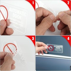 Self-Adhesve Automatic Door Warning Sticker “Do Not Touch Driver Will Open” 10
