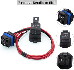 1 Pack 60/80 Amp 12 Volt Waterproof Automotive Relay with Pigtail, 5-Pin Heavy D