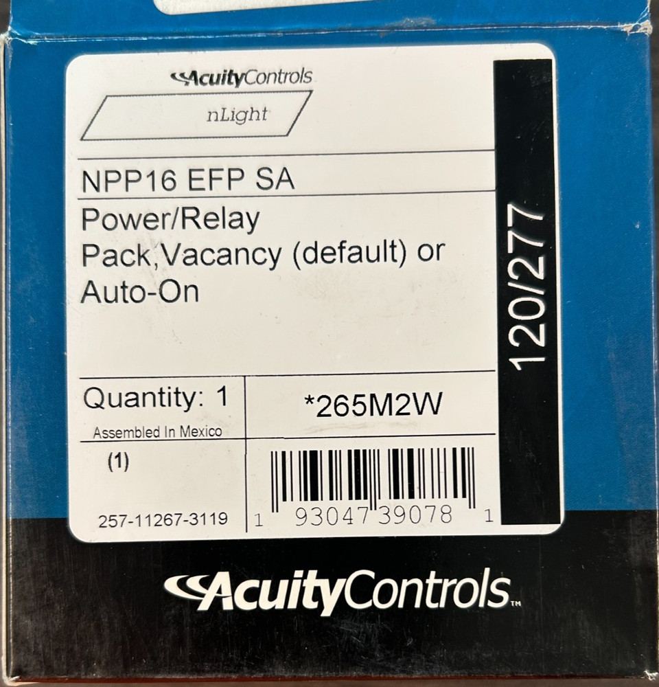 Acuity Controls NPP16 EFP SA Power/Relay Pack 265M2W