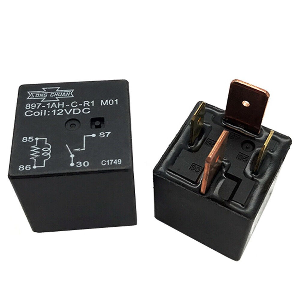2PCS 897-1AH-C-R1 M01 12VDC For Song Chuan Automotive Relay 4Pins 25A