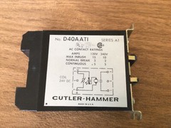 CUTLER-HAMMER POWEREED RELAY D40AATI, SERIES A1, As Is, See Description & Photo