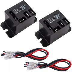 2PCS Power Relay AC120V Coil 30A SPDT(1NO 1NC) 120 VAC with Flange Mo…