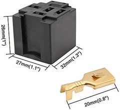 30A 5 Pin Relay Connector Socket with 25 x 6.3mm Terminals Car Truck Vehicle Rel