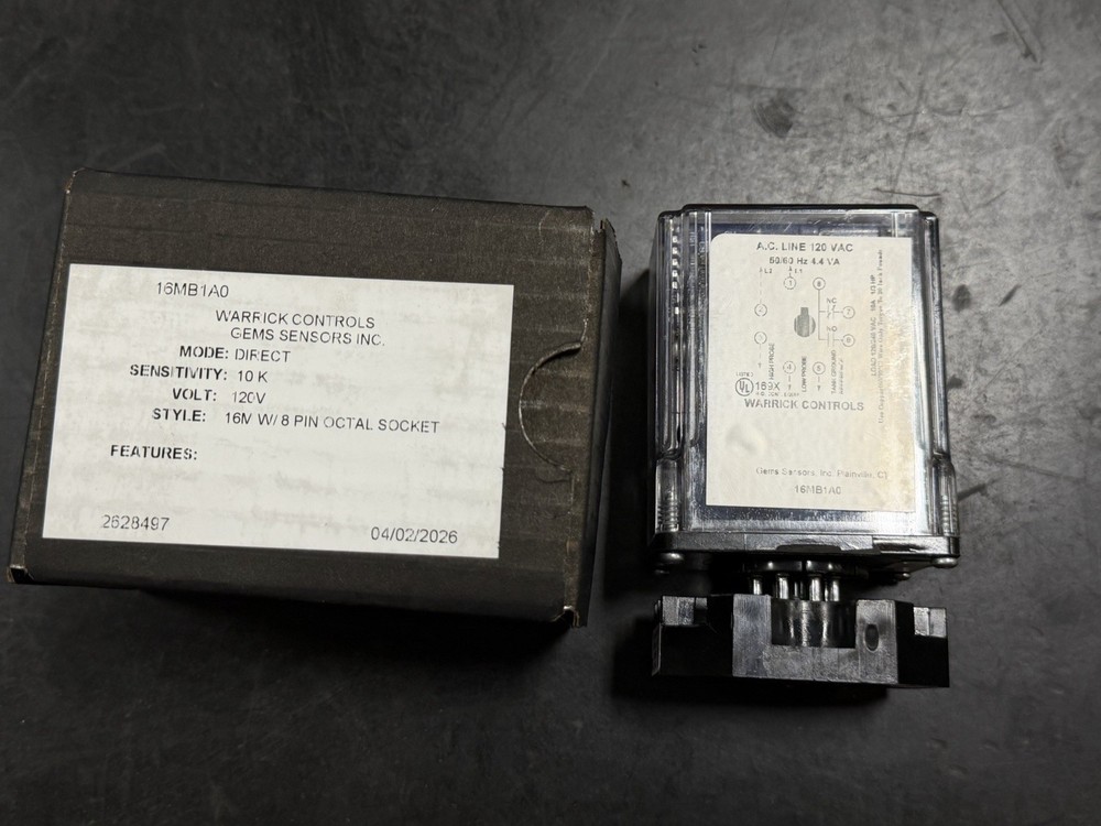 Warrick Controls 16MB1A0 Liquid Level Control Plug-in Module, 10 K&ohm;, 120 VAC
