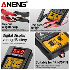 Relay Detector 11-25V ANENG RT01 Digital Universal 4/5 Pins Car Battery Vehicle