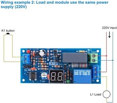 220V AC Delay Timer Relay Module Multifunction Time Relay with 199 Seconds Un…