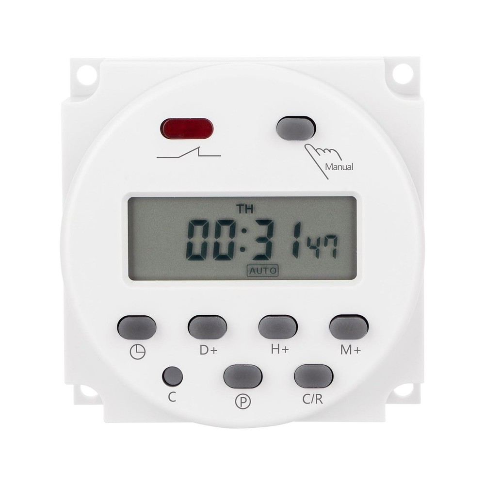 DC 12V Digital LCD Programmable Timer For Time Switch 16A Power Memory 180D