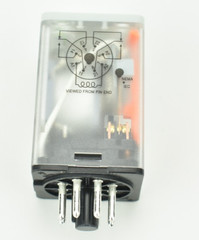 Dayton 1EGY6A DPDT Octal Plug-In Relay 24VDC Coil 10A 8-Pin LED Test Button