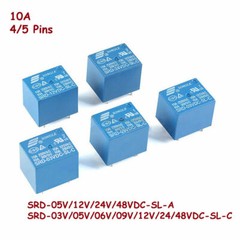Power Relay 10A SRD-03V 05V 06 09V 12V 24 48VDC-SL-A -SL-C PCB SPDT 4/5 Pins T73