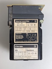 Westinghouse ARB4A Control Relay 766A023G01 W/ARA 4-Pole Adder 766A030G01