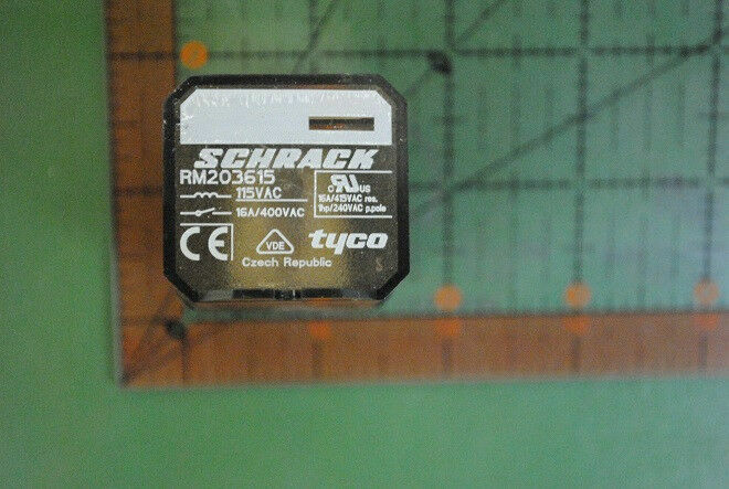TYCO / SCHRACK RELAY DPDT 16A 115VAC RM203615 / 2-1393146-6 RoHS w/ INDICATOR 10