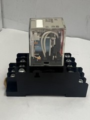 (1) NEW Omron MY4N 24VDC Cube Relay with Socket Base 0176YF
