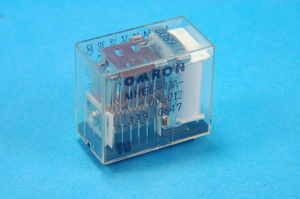 OMRON – MHE6-UA-006012 – Relay, control. Input: DC. Contacts: 6PDT, New.