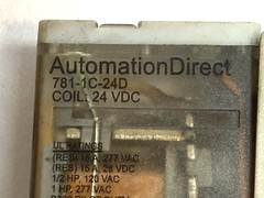 AutomationDirect 781-1C-24D Relay 24VDC W/ 781-1C-SKT DIN Rail Socket 15A