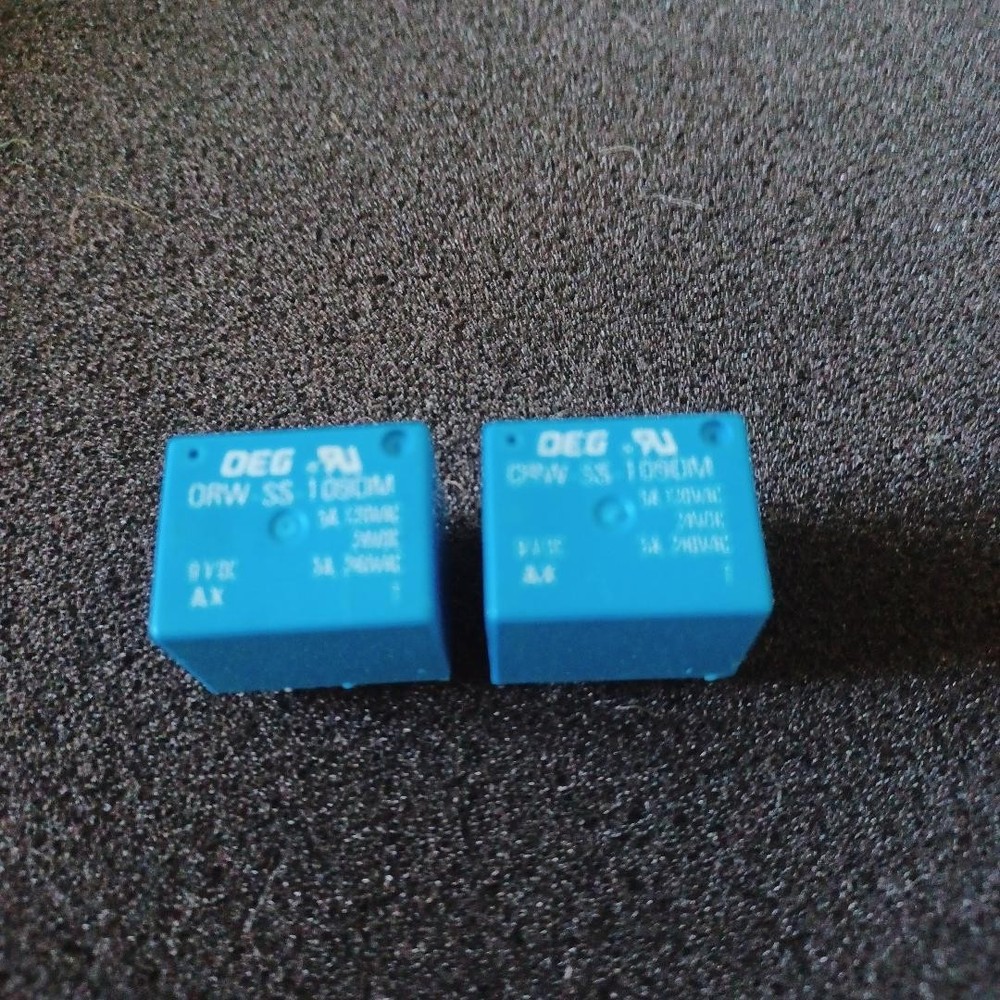 5 PCS TE/ OEG 9V HI-POWER 10A SPST-NO RELAY’s — ORW-SS-109DM