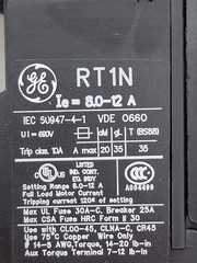 General Electric RT1N Overload Relay w Base Adaptor 0.8/12.0A 600V RTXP