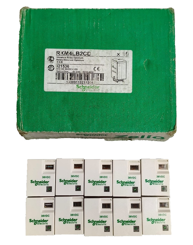 SCHNEIDER ELECTRIC RXM4LB2CD 36VDC POWER RELAY 14PIN PACK OF 10 PCS