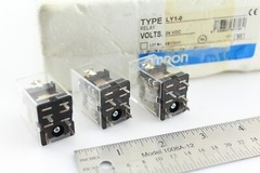 New Qty 3 Ice Cube Relays SPDT 15A 24VDC 650 Ohm Through Hole OMRON LY1-0-DC24