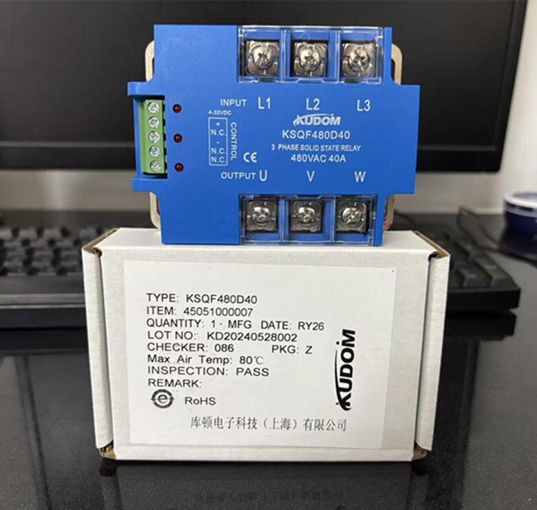 1pcs KUDOM solid-state relay three-phase AC KSQF480D40 480VAC 40A