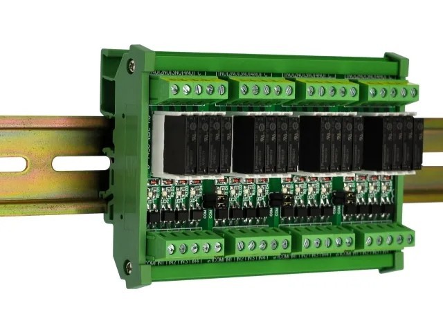 DIN Rail Mount ACDC 5V 12V 24V 16 SPST-NO 5Amp Power Relay Module