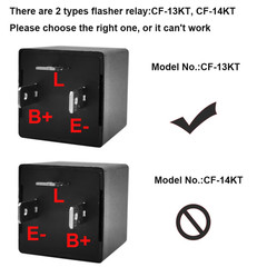 2 Pieces 12V 3 Pin Electronic LED Flasher Relay 0.1W-150W C/M Motorcycle Turn Si