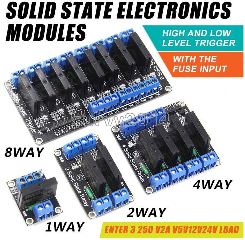 1/2/4/8 Channel 5V G3MB-202P Solid State Relay Module Resistive For Arduin