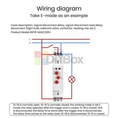 AC/DC12V-240V A220V 16A Delay On Off Delay Timer Relay Time Delay Relay Din Rail