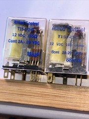 Allied Control T154-C-C 12VDC 185 Ohms Cont 2A-29 VDC LOT OF 2