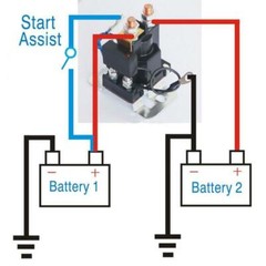 Car Dual Battery Isolator Relay Start On/Off Auto Power Switch 500A AMP 4 Pins