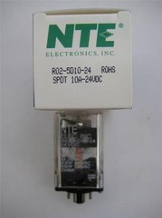 1X NTE Electronics RELAY R02-5D10-24 VDC SPDT 10 Amp 24 V DC “NOS”