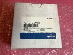 Emerson E-0110S Contactor 3PL 24VCoil 25/30Amp 75D70641J Siemens Coil