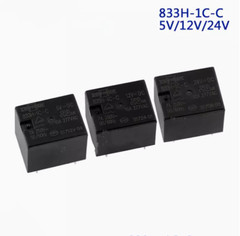 10pcs 833H-1C-C- 5V/12V/24VDC DC5V DC12V DC24V DC5V DC12V DC24V 5pin 7A Relay