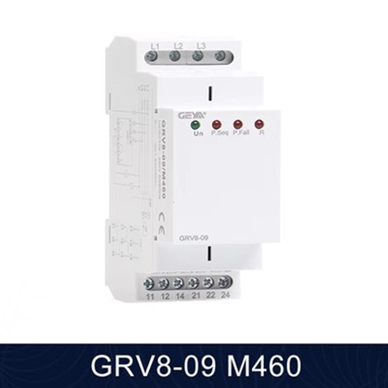 GEYA 380V Overvoltage Protection Relay Three-phase Motor Protection GRV8-09 M460
